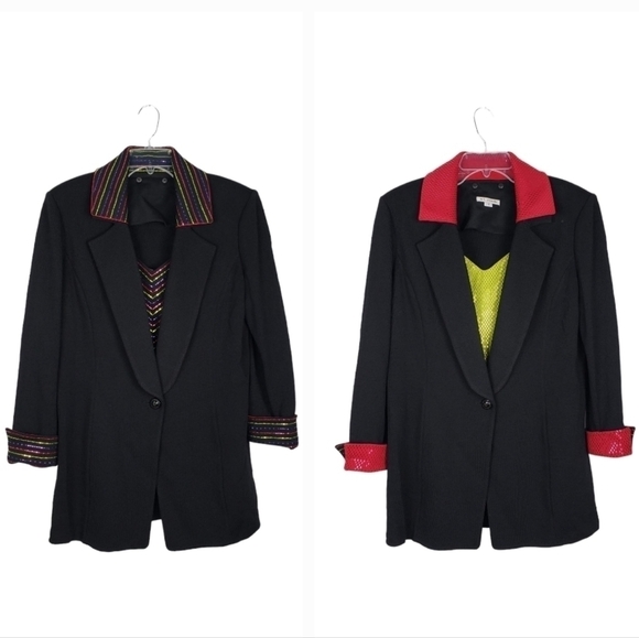 ST. JOHN Evening Marie Gray sequin knot jacket blazer interchangeable - Picture 1 of 13